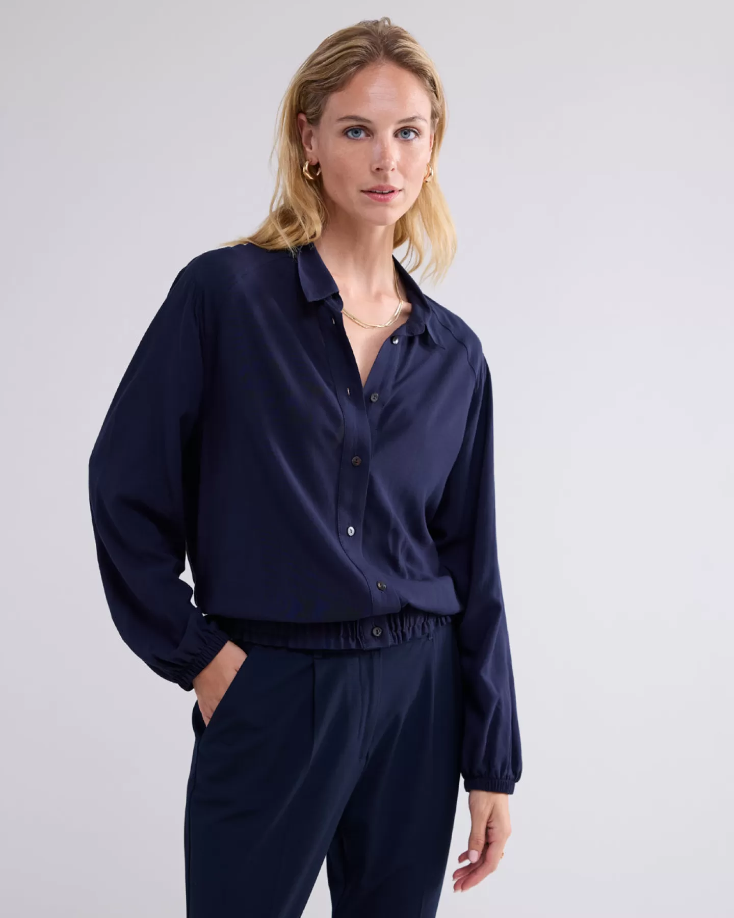 Blazers & Jasjes>Summum Blouse Bomberfit Blauw