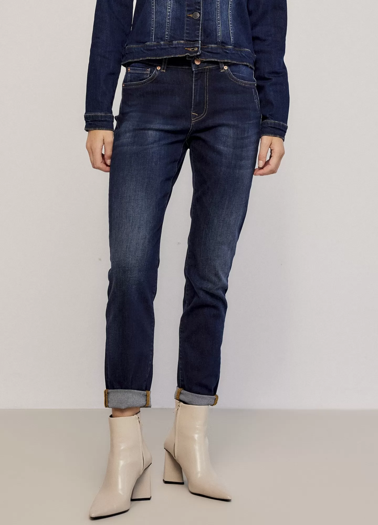 Basics | Jeans>Summum Blue Daze Denim Tapered Jeans Blauw