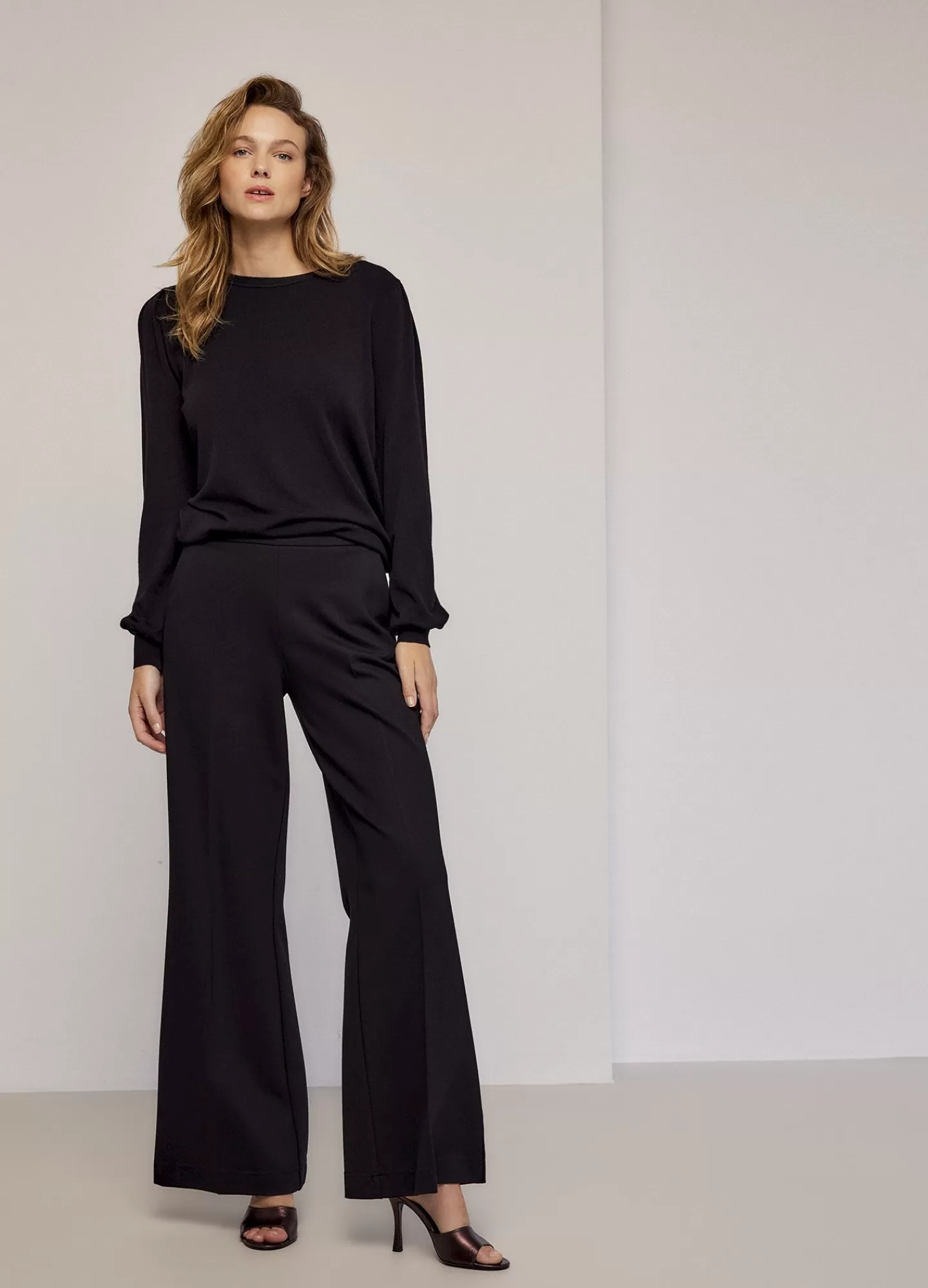 Basics | Broeken & Jumpsuits>Summum Bootcut Broek Zwart