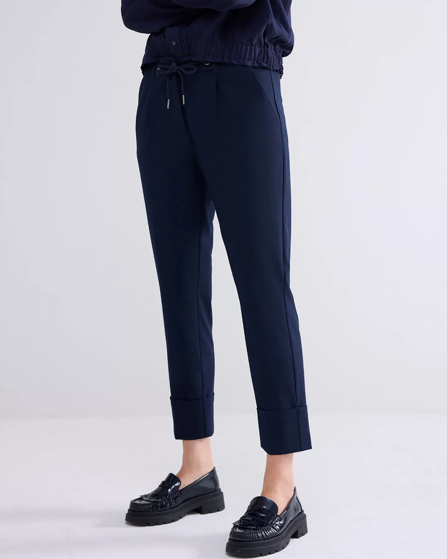 Broeken & Jumpsuits>Summum Broek Met Smalle Pijpen Blauw