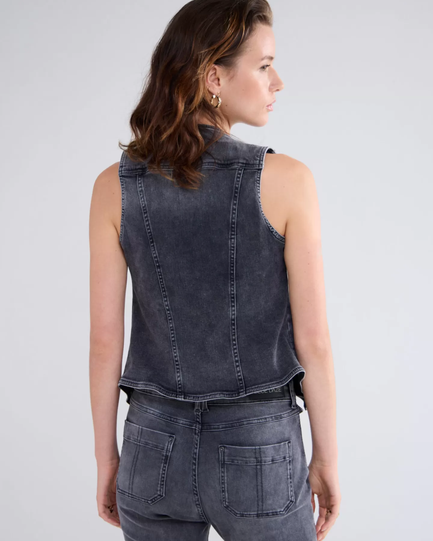 Blazers & Jasjes>Summum Denim Gilet Zwart