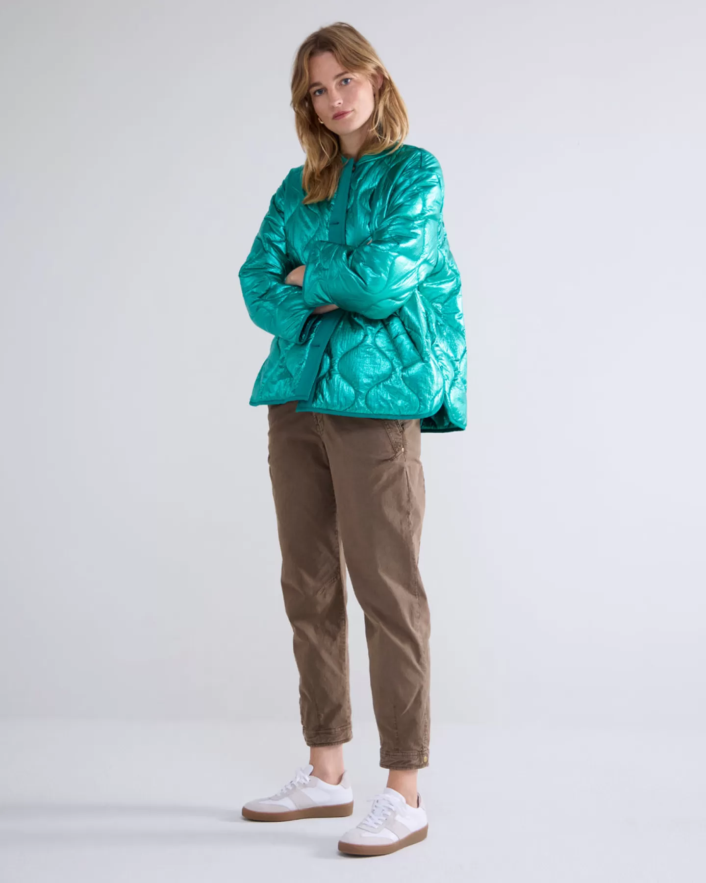 Blazers & Jasjes>Summum Jacket Quilted Metallic Groen