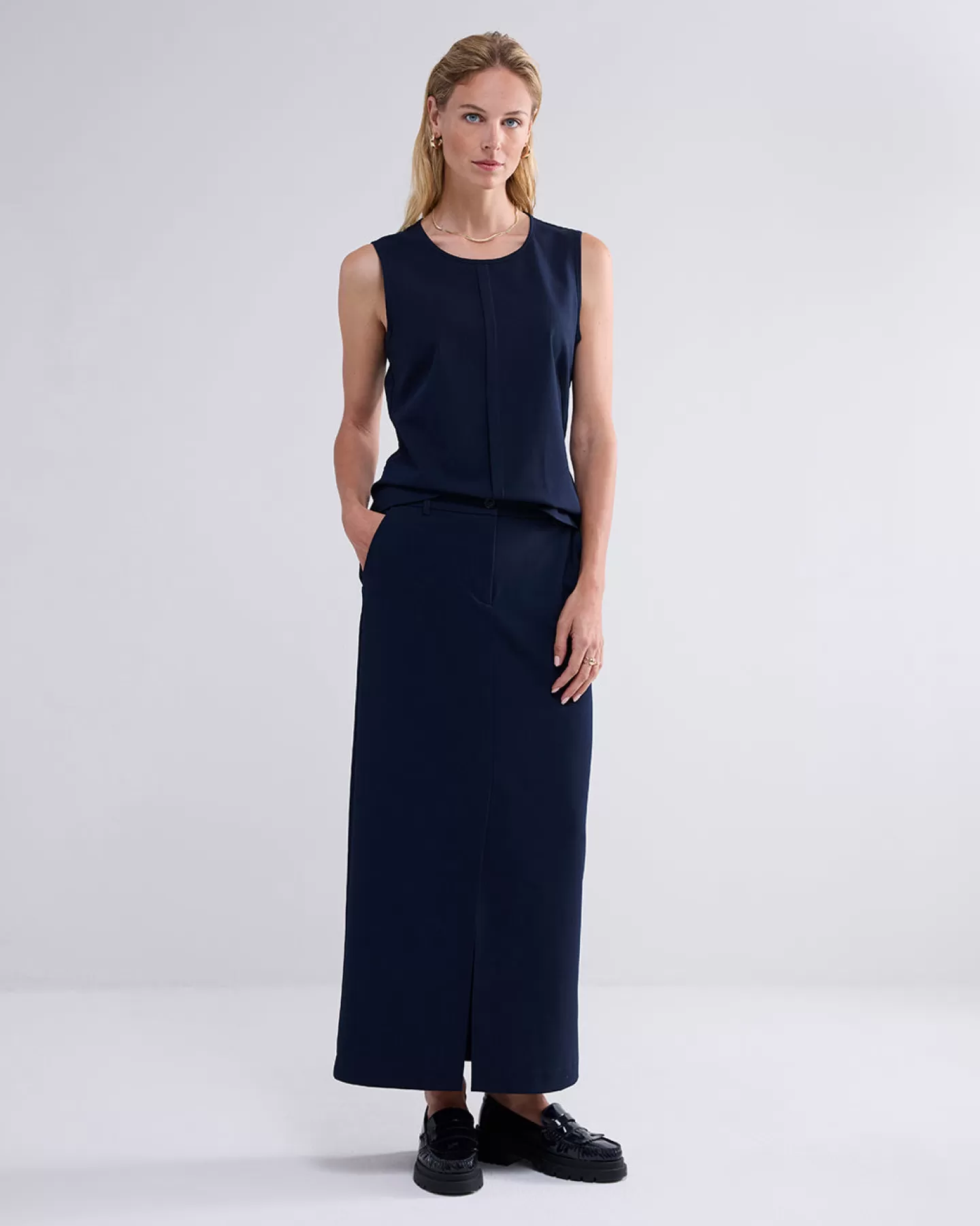 Rokken>Summum Lange Pencil Rok Blauw