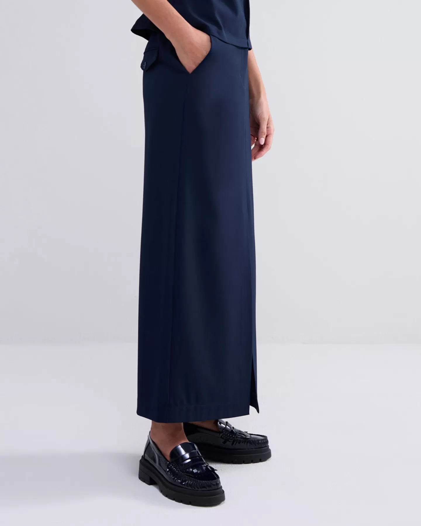 Rokken>Summum Lange Pencil Rok Blauw