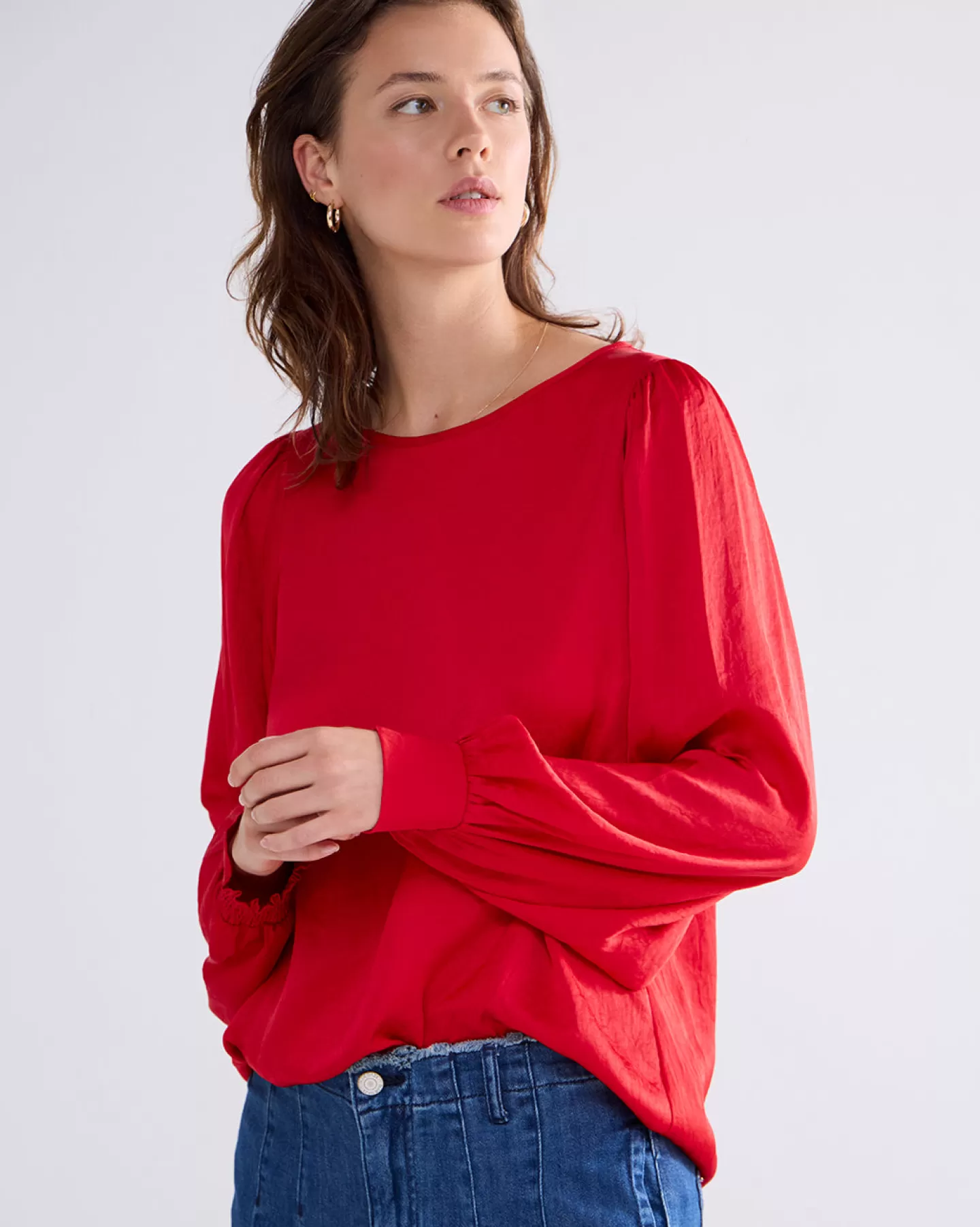 Tops & T-Shirts>Summum Licht Glanzende Top Rood