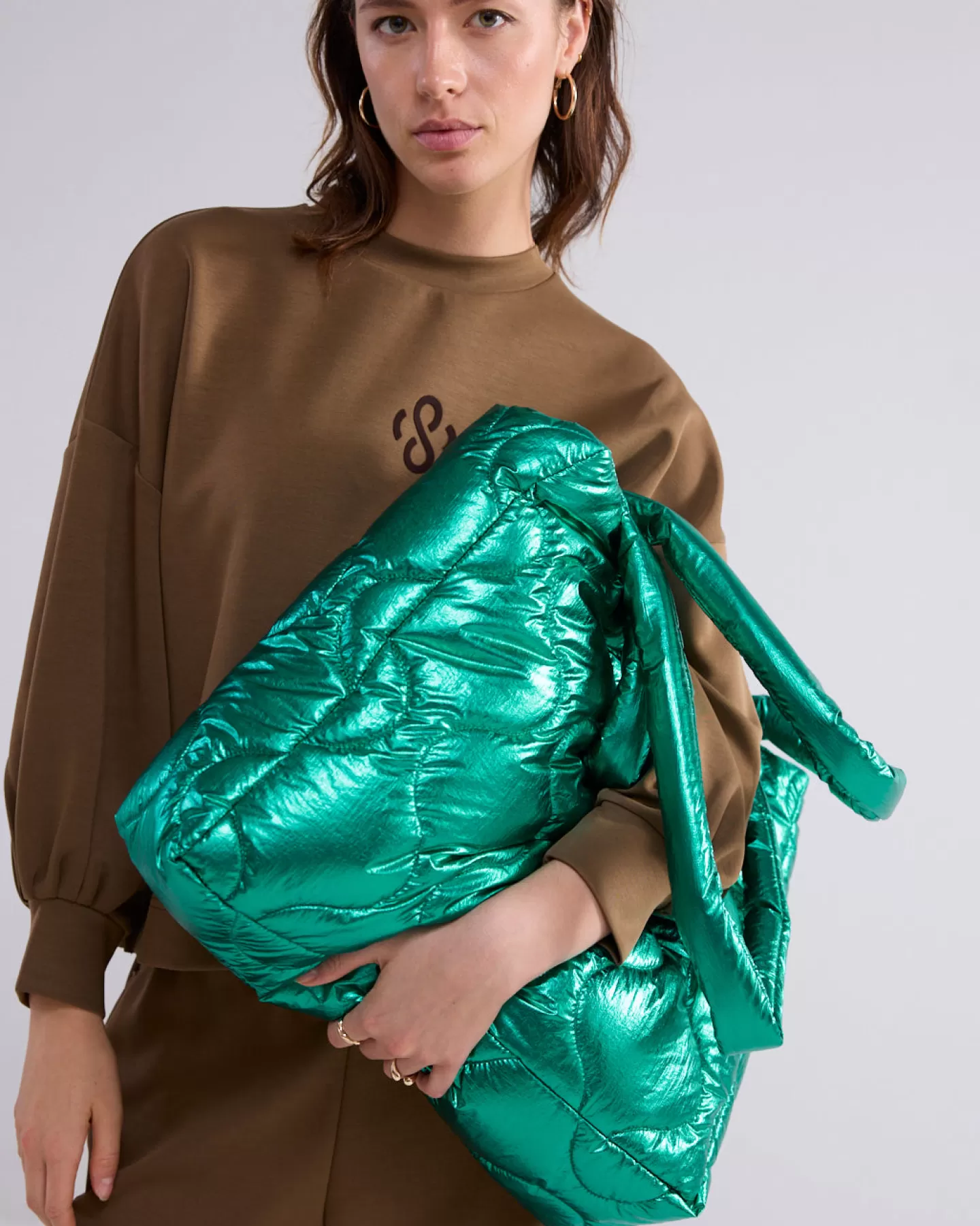 Accessoires>Summum Metallic Puff Bag Groen