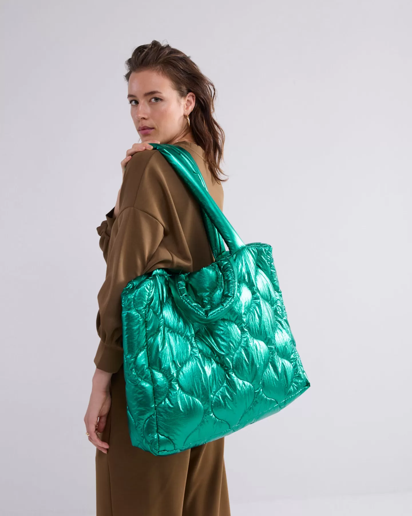 Accessoires>Summum Metallic Puff Bag Groen