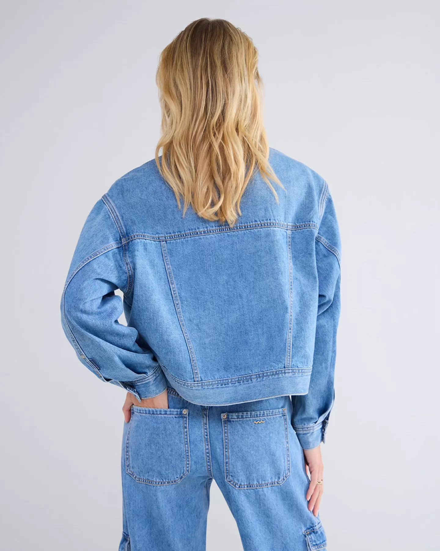 Blazers & Jasjes>Summum Oversized Denim Jacket Blauw