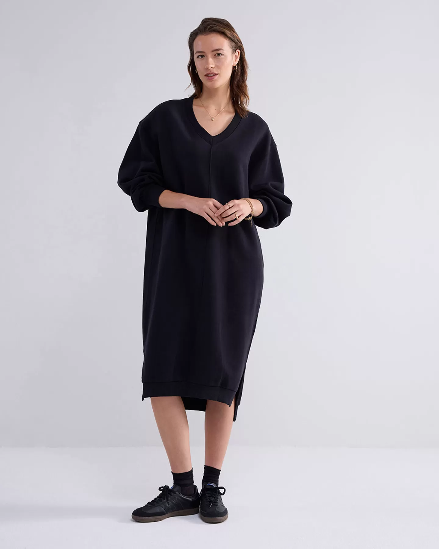 Jurken>Summum Oversized Sweatjurk Zwart