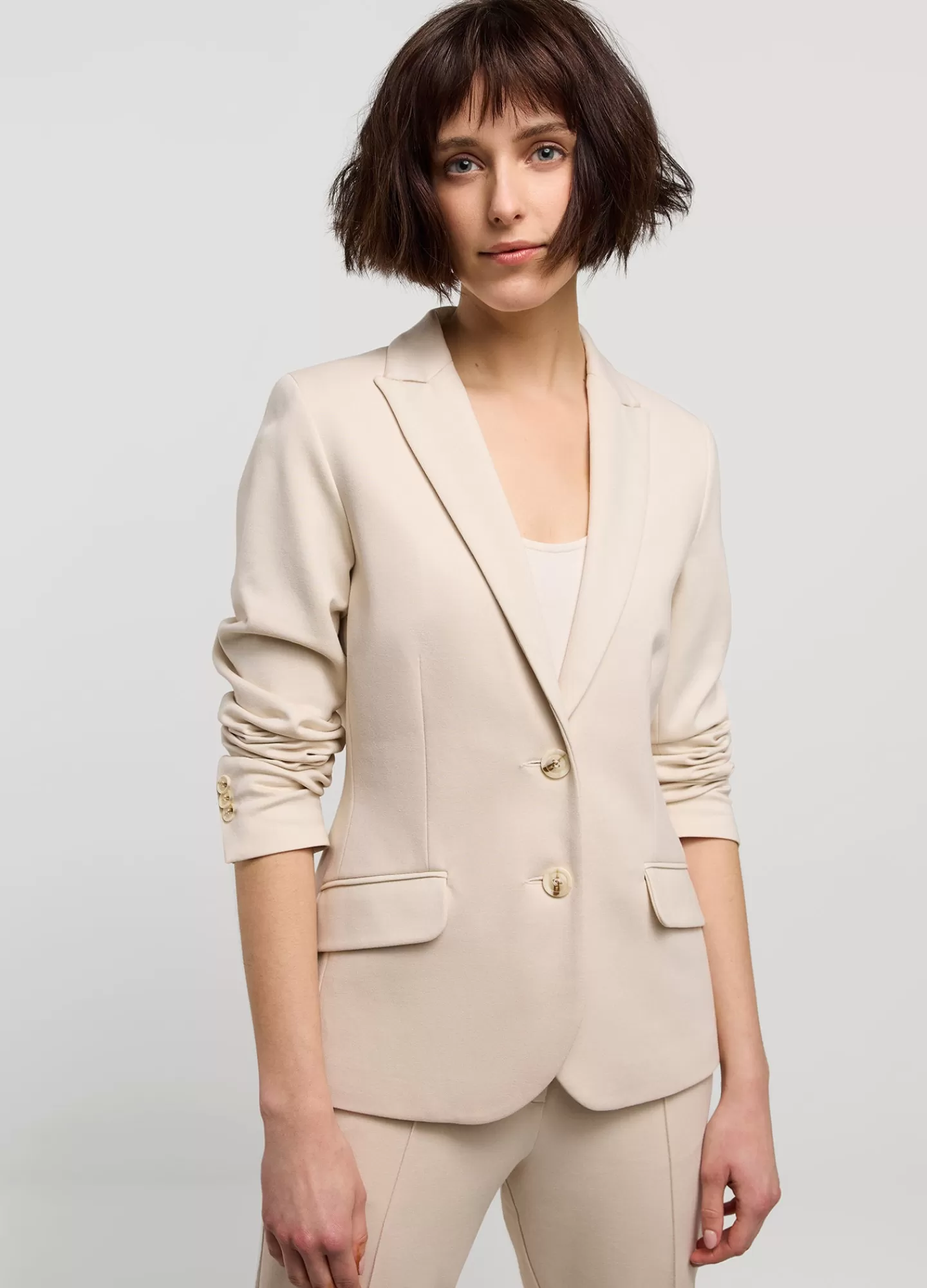 Basics | Tops & T-Shirts>Summum Punto Milano Blazer Crème