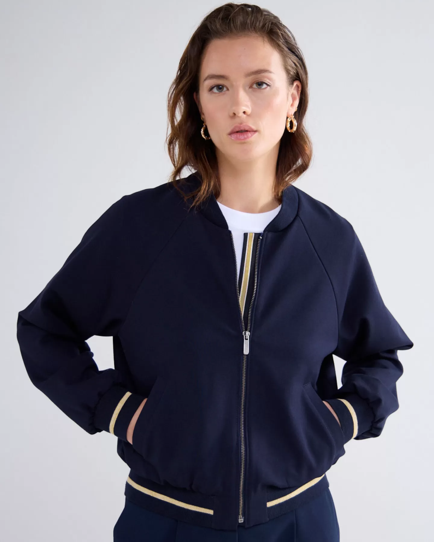 Basics | Blazers & Jasjes>Summum Punto Milano Bomber Blauw