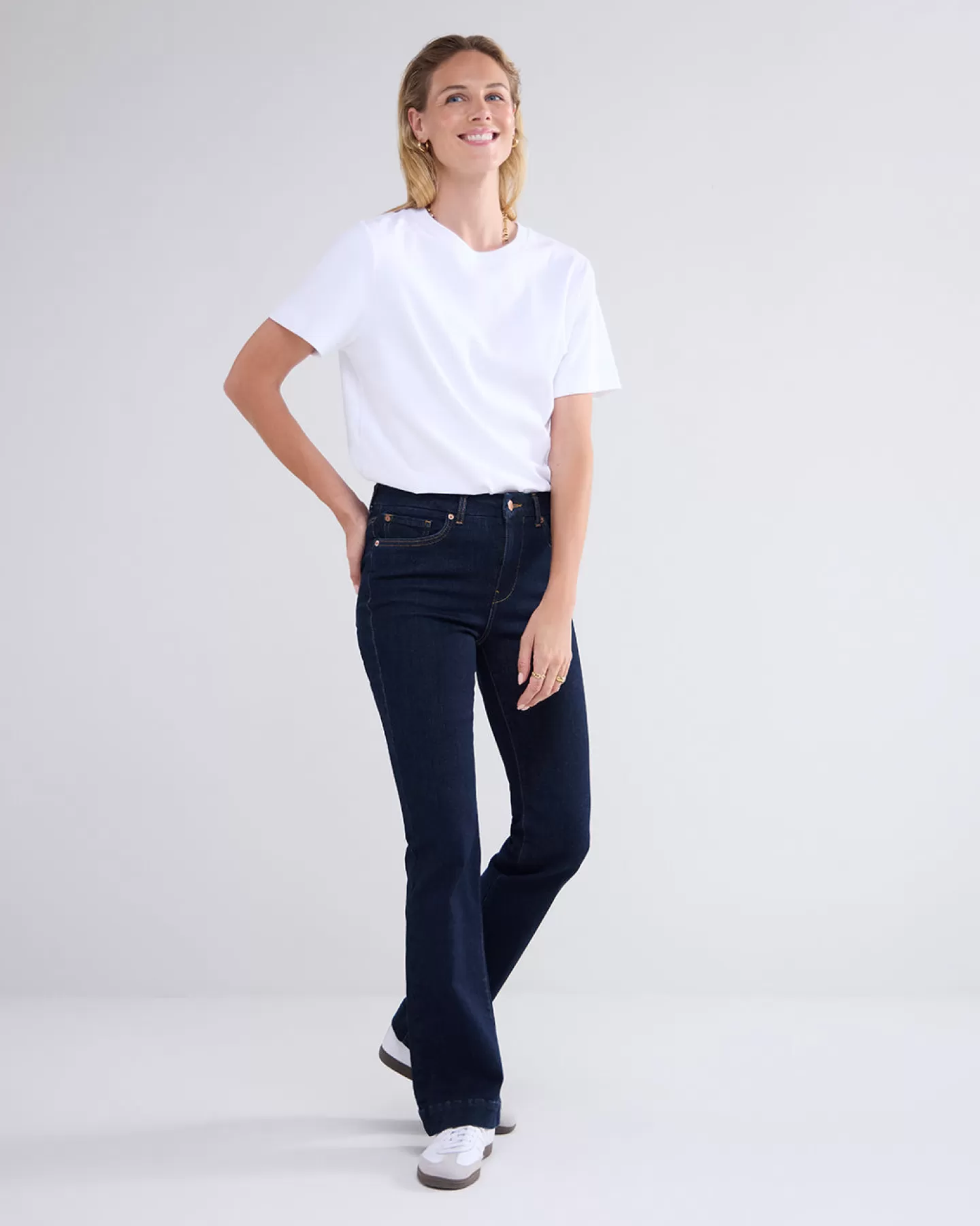 Jeans>Summum Skinny Flared Jeans Blauw