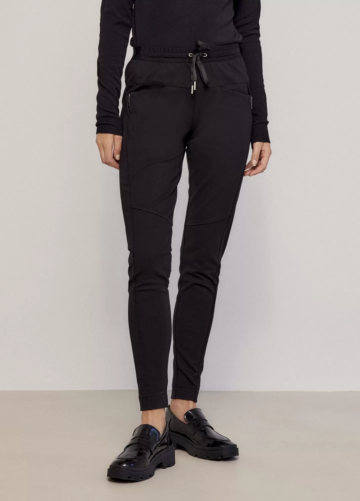 Basics | Broeken & Jumpsuits>Summum Sportieve Punto Milano Broek Zwart