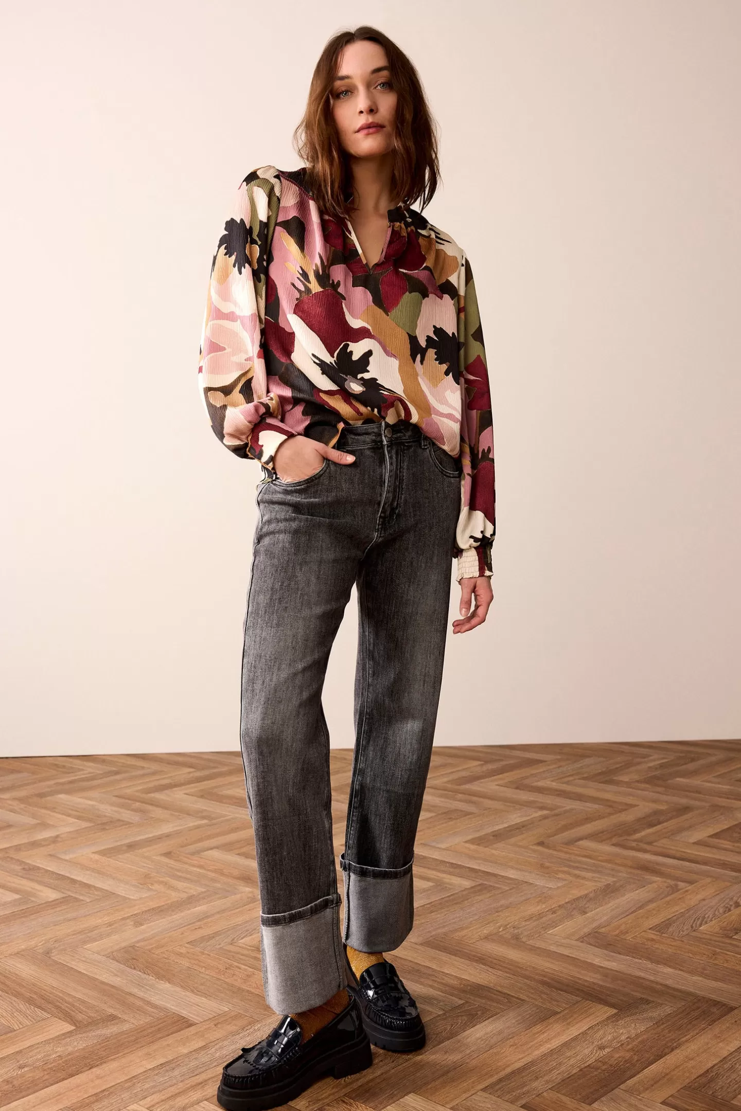 Blouses | Tops & T-Shirts>Summum Top Met Bloemenprint Multicolor