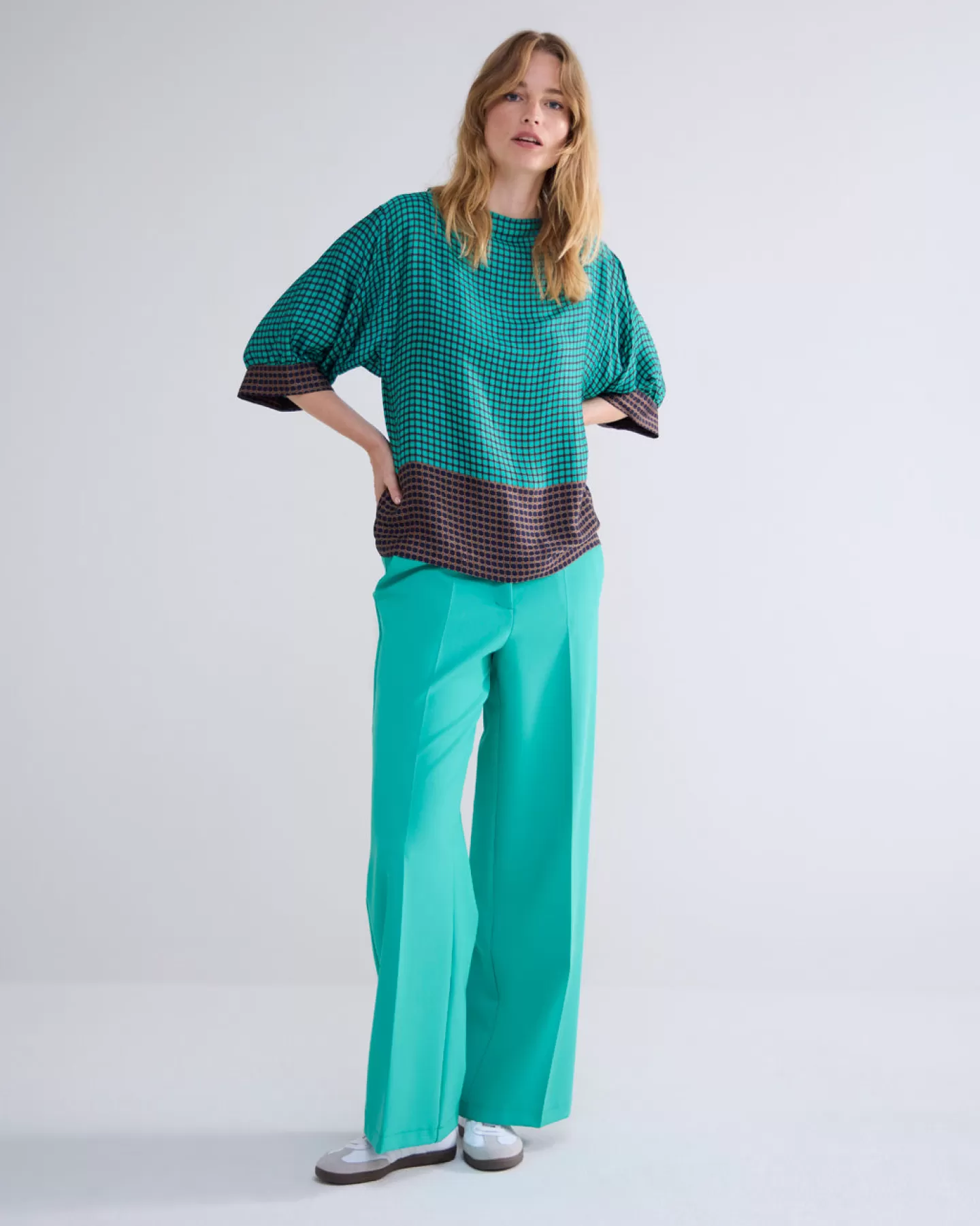 Blouses>Summum Top Met Boothals Groen