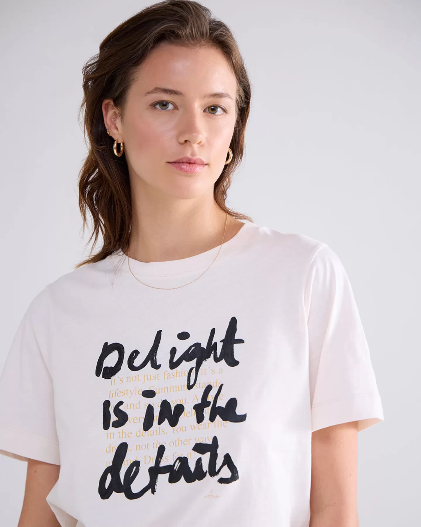 T-Shirts | Tops & T-Shirts>Summum T-shirt Met Tekst Crème