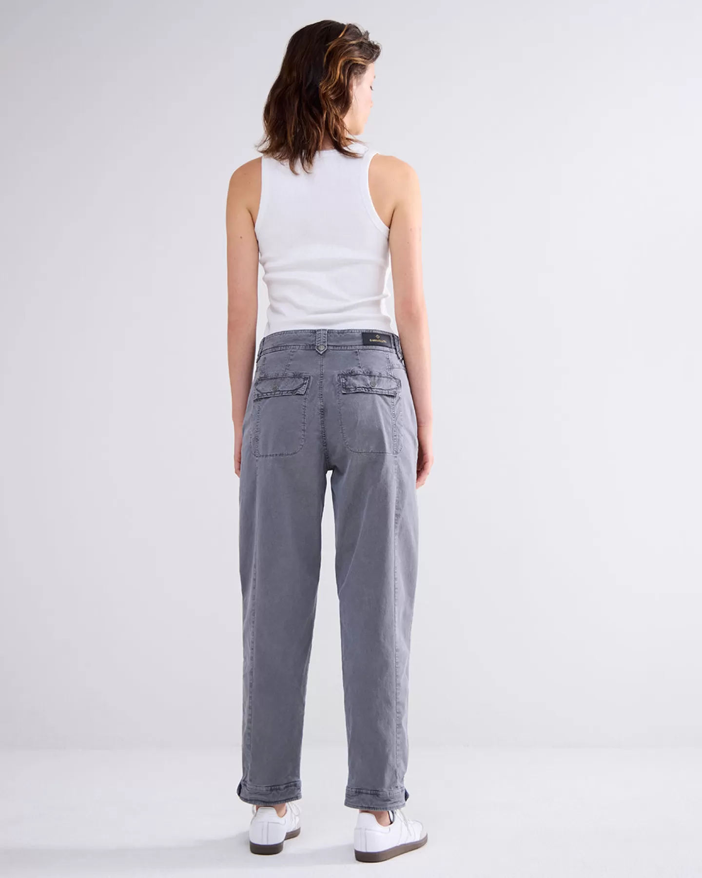 Broeken & Jumpsuits>Summum Twill Broek Grijs