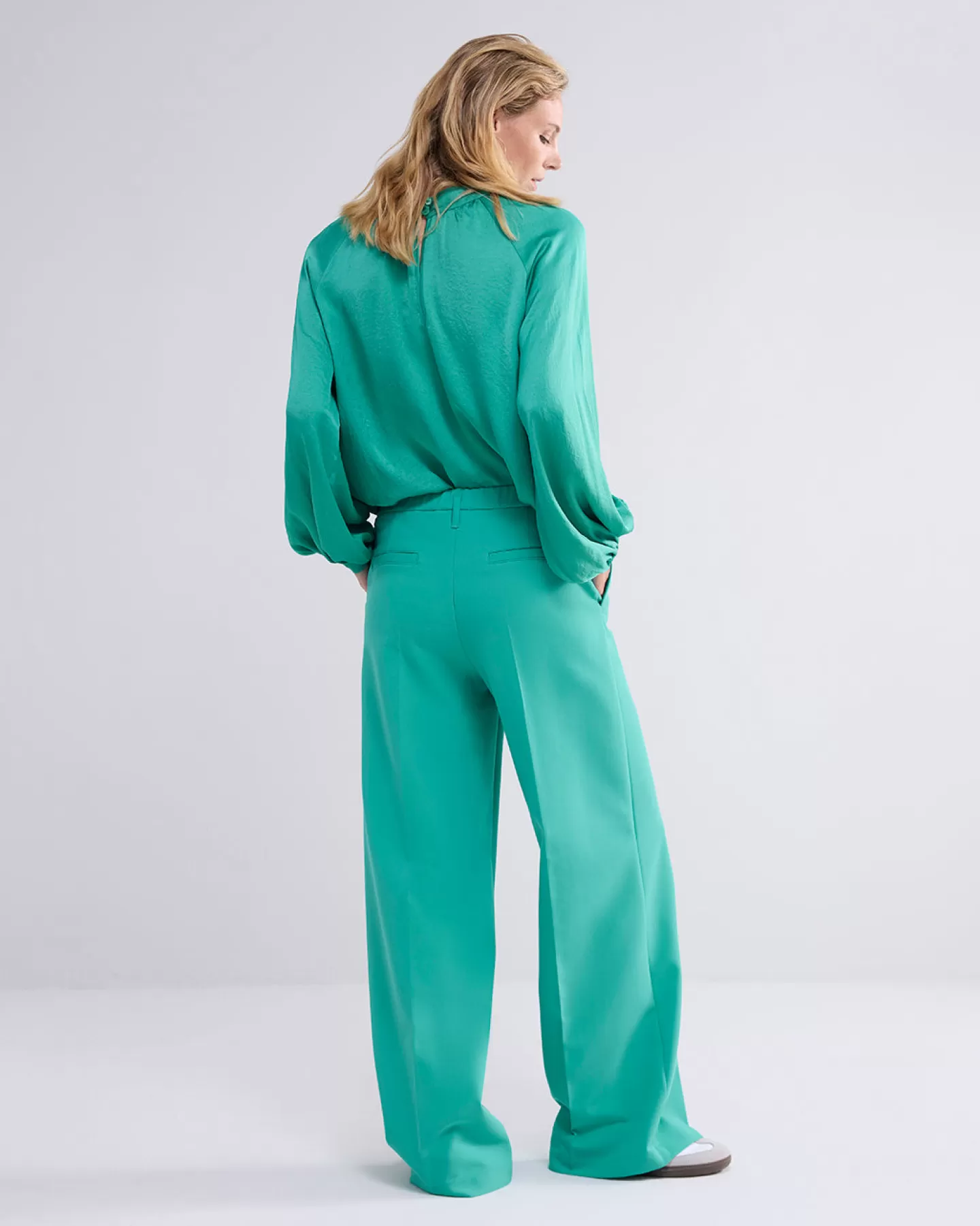 Broeken & Jumpsuits>Summum Wijde Broek Groen